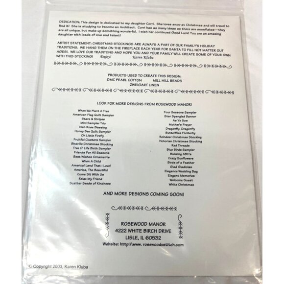 Let It Snow Cross Stitch Pattern By Rosewood Manor - Picture 3 of 3